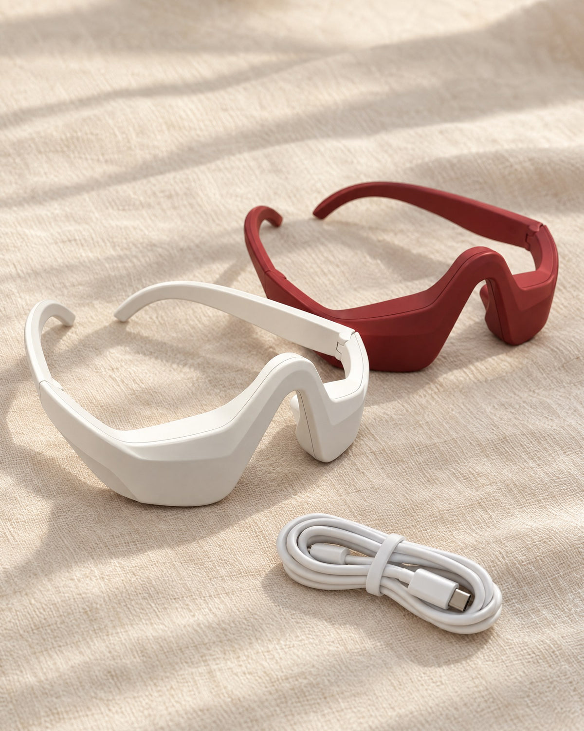 UnderEye Lab Lens bianco e rosso con cavo USB-C